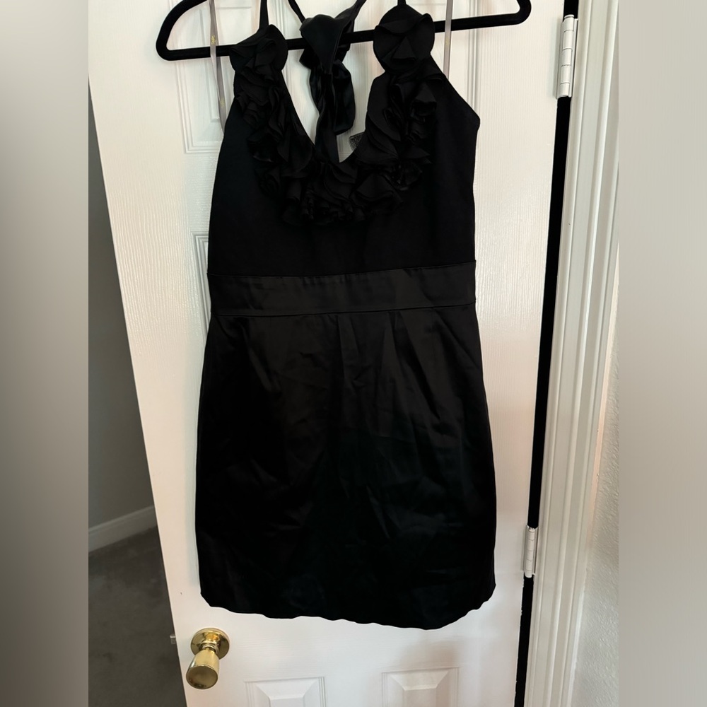 Black halter dress